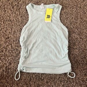 Women's All In Motion Side Cinch Tank Top Green Size Small NWT